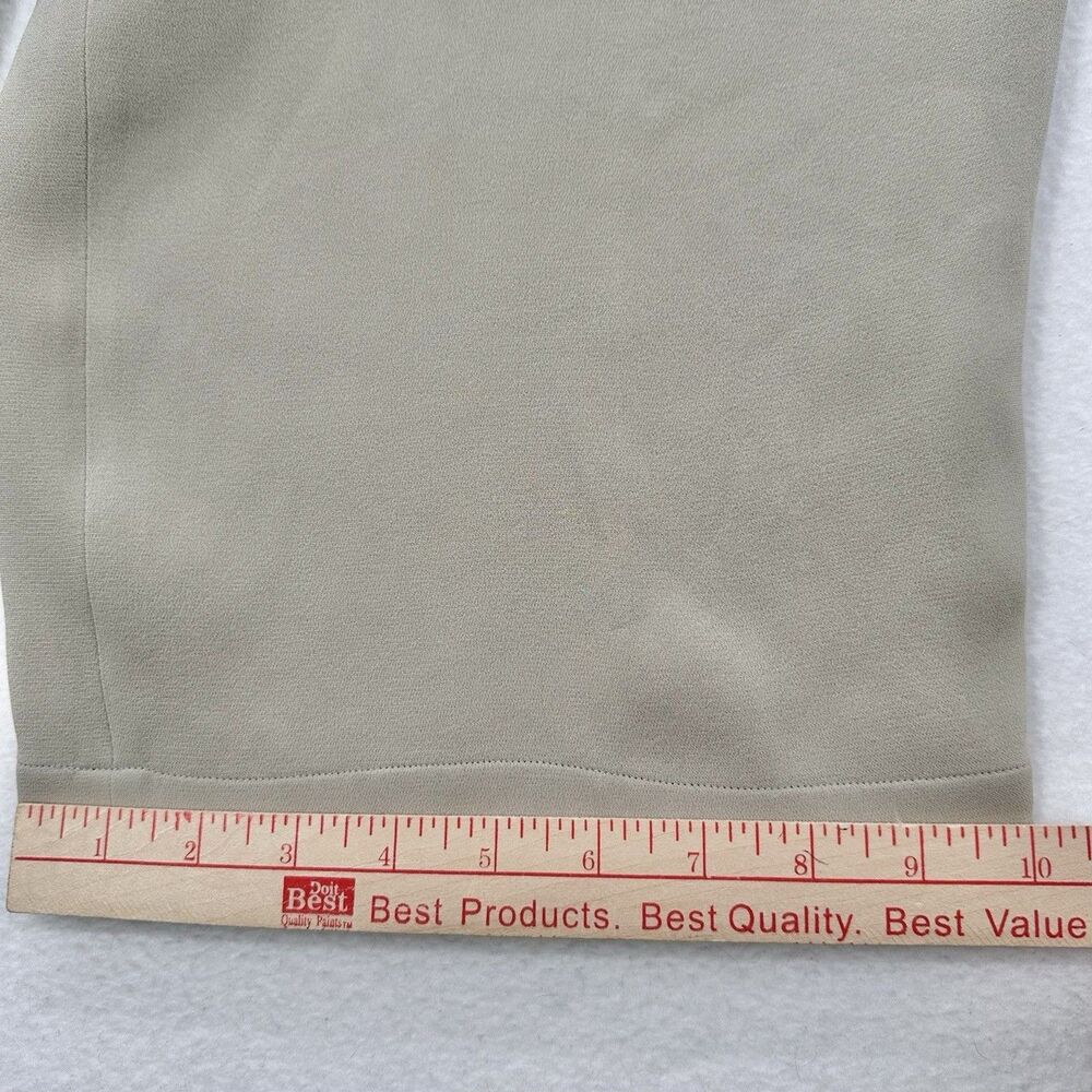 Eileen Fisher Pants XL Heavyweight Stretch Silk Georgette Dove Wide Straight NEW - Picture 9 of 11